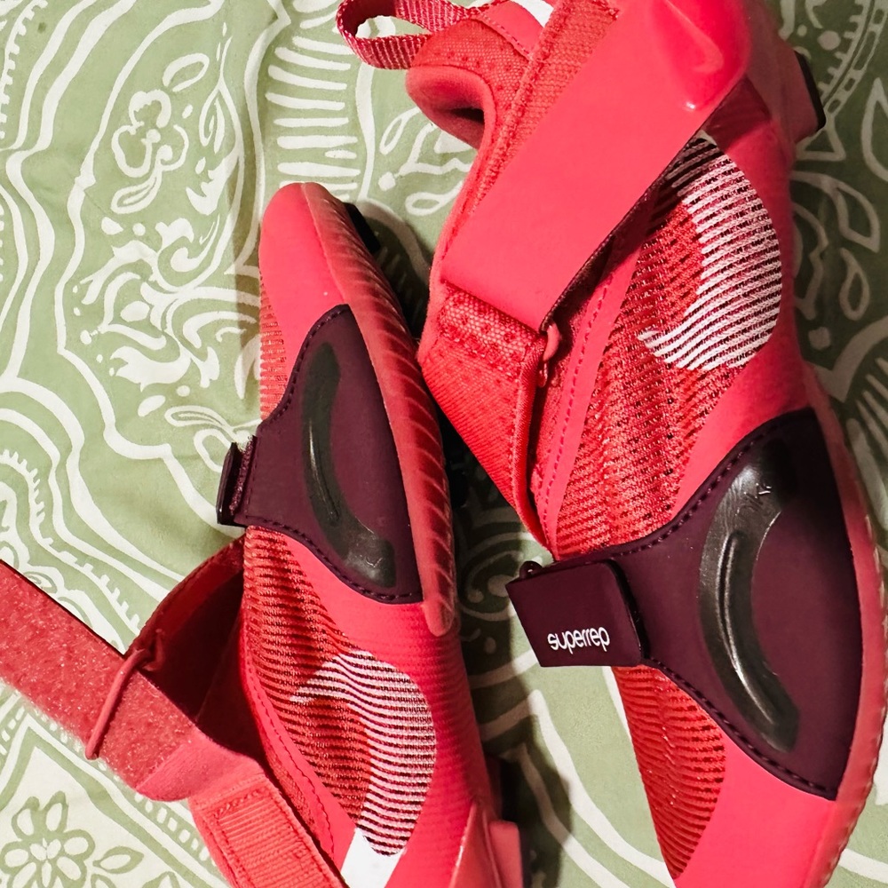 Nike Red Athletic Sneakers with Velcro Strap (Spinning Shoes ) gym.